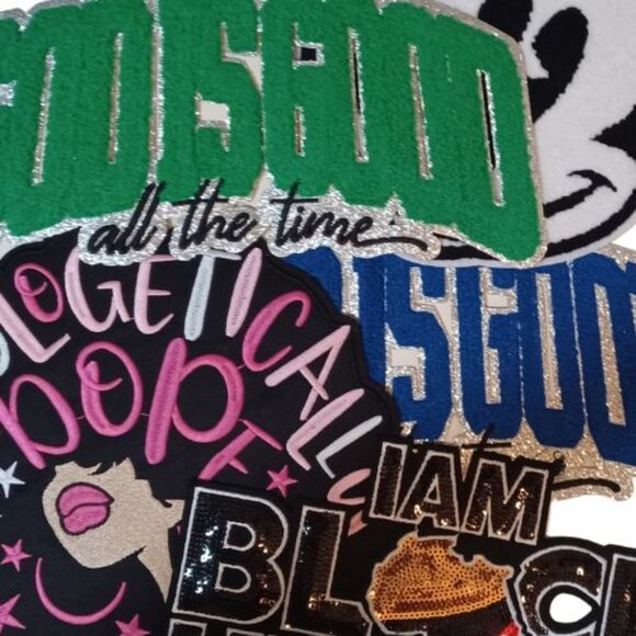 God Is Good All The Time Royal Blue Large Chenille Patch - Picture 2 of 3